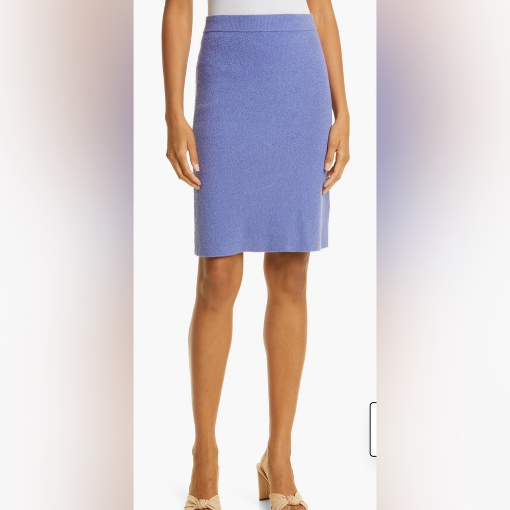 NWOT Rebecca Taylor Mini Bouclé Skirt in French Blue size XL / US 14